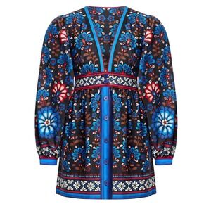 farm rio macaw leaves mini dress Macaw Leaves Mini Dress by FARM Rio